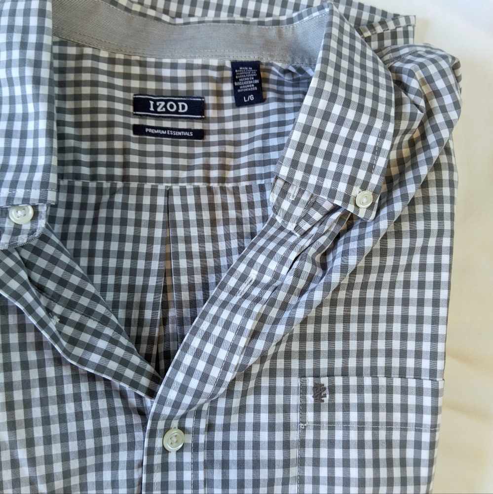 Izod Gingham Button-Up - image 1